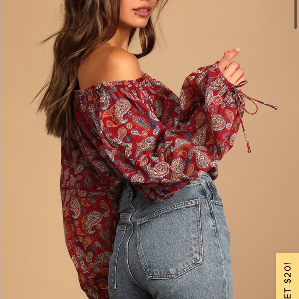 FreePeople sundown paisley long sleeve bodysuit - Picture 5 of 11